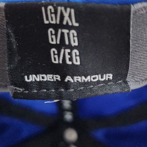 Under Armour Hat Men L/XL Blue Stretch Cap Golf Baseball - Picture 6 of 6